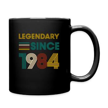 Vintage Legendary since 1984 Geburtstag - Tasse einfarbig - Schwarz - Rechts