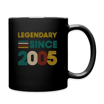 Vintage Legendary since 2005 Geburtstag - Tasse einfarbig - Schwarz - Rechts