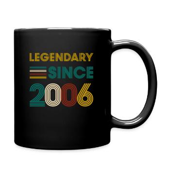 Vintage Legendary since 2006 Geburtstag - Tasse einfarbig - Schwarz - Rechts
