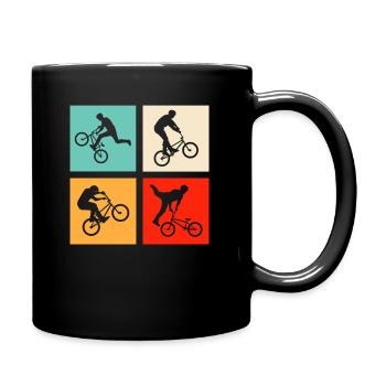BMX Retro - Tasse einfarbig - Schwarz - Rechts