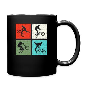 BMX Retro - Tasse einfarbig - Schwarz - Rechts