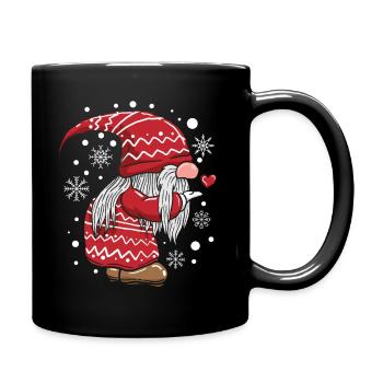 Weihnachten Wichtel Partnerlook - Tasse einfarbig - Schwarz - Rechts