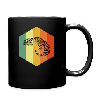 GECKO Retro Gekko Shirt - Tasse einfarbig - Schwarz - Rechts