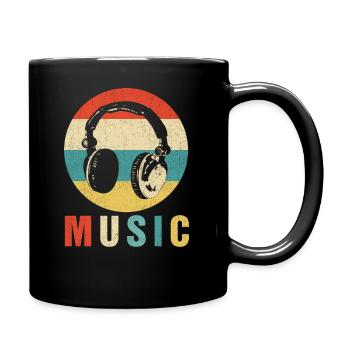 Musikliebhaber Produzent DJ Musiker Lustige Retro - Tasse einfarbig - Schwarz - Rechts