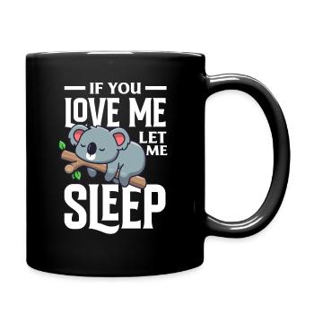 Drôle de koala endormi Koala Cadeau d’ours - Mug uni - noir - Droite
