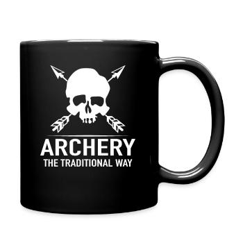 Bow Bow Archery The Traditional Way - Full Colour Mug - black - Right