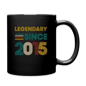 Vintage Legendary since 2015 Geburtstag - Tasse einfarbig - Schwarz - Rechts