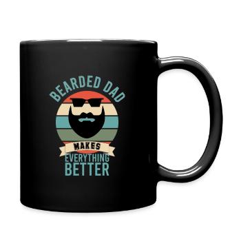 Papa barbu rend tout meilleur - Mug uni - noir - Droite