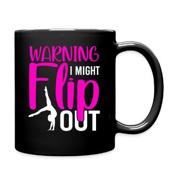 Gymnastik Sport Turnen Bodenturnen Turner Geschenk - Tasse einfarbig - Schwarz - Rechts