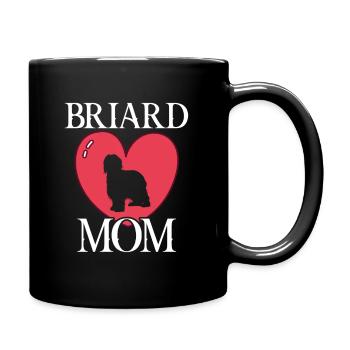 briard maman chien - Mug uni - noir - Droite