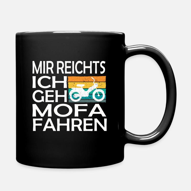Mopedfahren lustiger Spruch - Tasse einfarbig - Schwarz