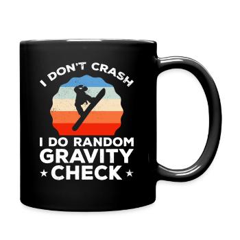 Random gravity checks Snowboarder Snowboarding - Full Colour Mug - black - Right