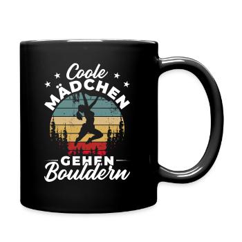 Bouldering Kletterer Geschenke Boulder Kletter - Tasse einfarbig - Schwarz - Rechts