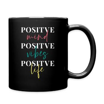 Dicton de la pensée positive - Mug uni - noir - Droite