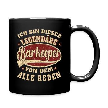 Barkeeper ich bin dieser legendäre Barkeeper - Tasse einfarbig - Schwarz - Rechts