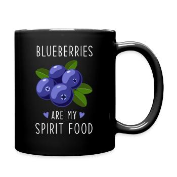 Blaubeeren Spirit Essen - Tasse einfarbig - Schwarz - Rechts