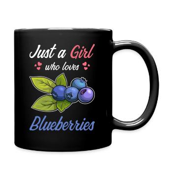 Juste une fille qui aime les bleuets - Mug uni - noir - Droite