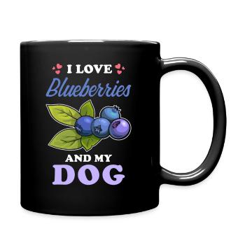 Les bleuets et les chiens disent - Mug uni - noir - Droite