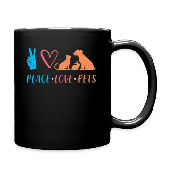 Animaux Animaux De compagnie Amour - Mug uni - noir - Droite