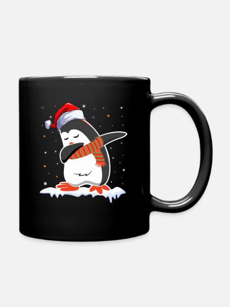 dabbing Pingouin Noël - Mug uni - noir