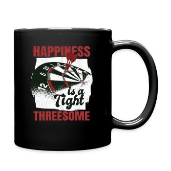 Happiness Is A Tight Threesome Dart Player Dart - Full Colour Mug - black - Right