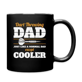 Dart Throwing Dad Dart Player Dart Club Father - Full Colour Mug - black - Right