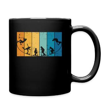 Tretroller Stuntscooter Skaterrampe Tretroller - Tasse einfarbig - Schwarz - Rechts