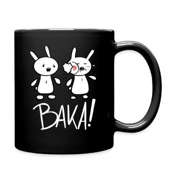 Lustiges Japan Baka Rabbit Ohrfeigen Anime und Man - Tasse einfarbig - Schwarz - Rechts