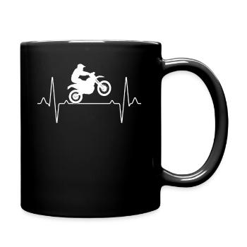 Motocross Heartbeat - Mug uni - noir - Droite