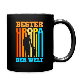 Bester Uropa der Welt - Tasse einfarbig - Schwarz - Rechts