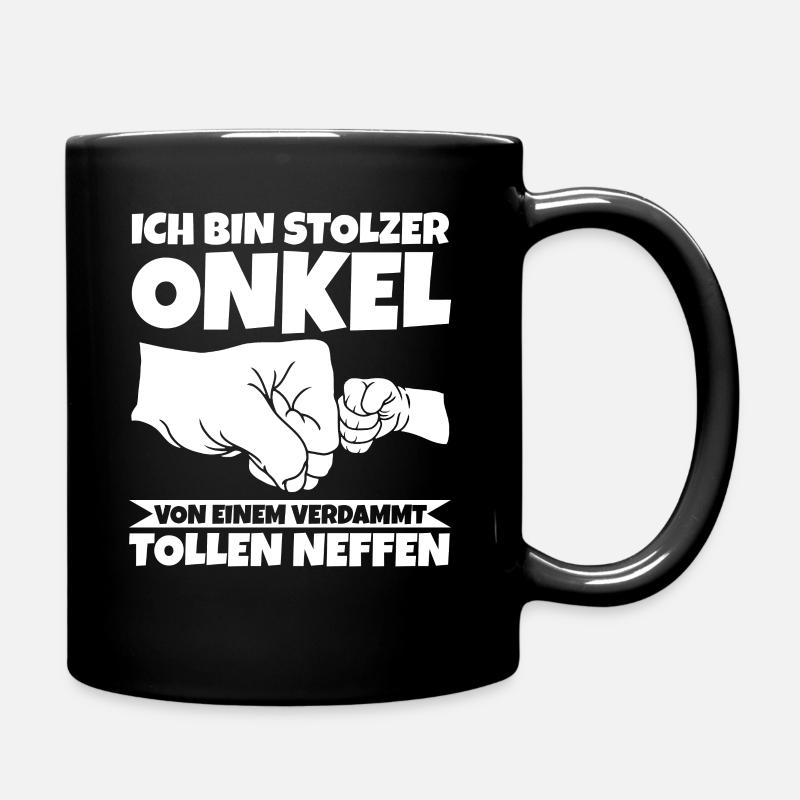 Patenonkel Neffe Onkel - Tasse einfarbig - Schwarz