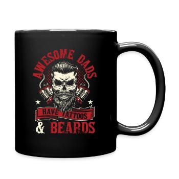 Väter haben Tätowierungen und Bärte - Tasse einfarbig - Schwarz - Rechts
