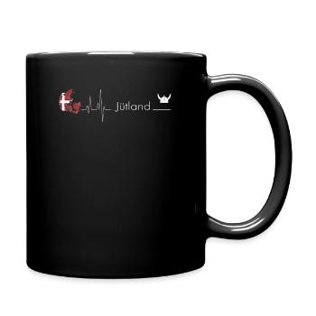 Jütland Kopenhagen EKG Dänemark Dansk Geschenkidee - Tasse einfarbig - Schwarz - Rechts