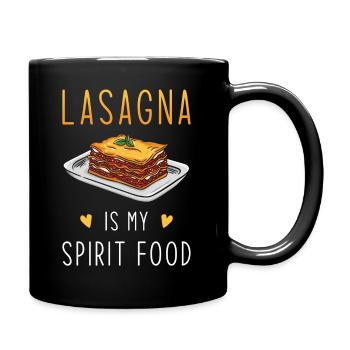 Nourriture préférée des lasagnes - Mug uni - noir - Droite