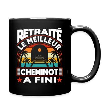 Retraitée Cheminot Conducteur De Train Cheminot - Mug uni - noir - Droite
