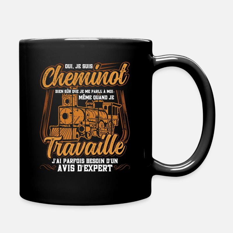Cheminot Conducteur De Train Chemin De Fer - Mug uni - noir