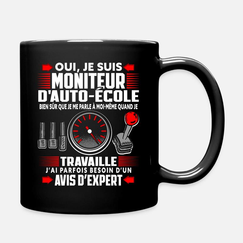 Moniteur De Conduite Moniteur D'Auto-École - Mug uni - noir