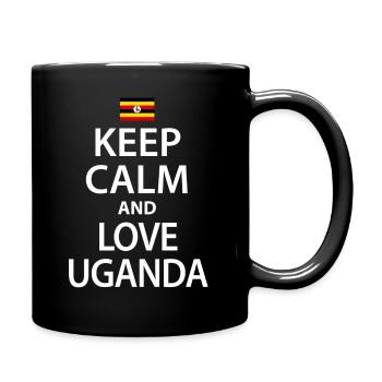 Uganda - Tasse einfarbig - Schwarz - Rechts