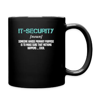IT Cyber Security Experte Nerd Hacking - Tasse einfarbig - Schwarz - Rechts