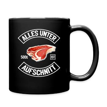 Steak Fleischliebhaber - Tasse einfarbig - Schwarz - Rechts