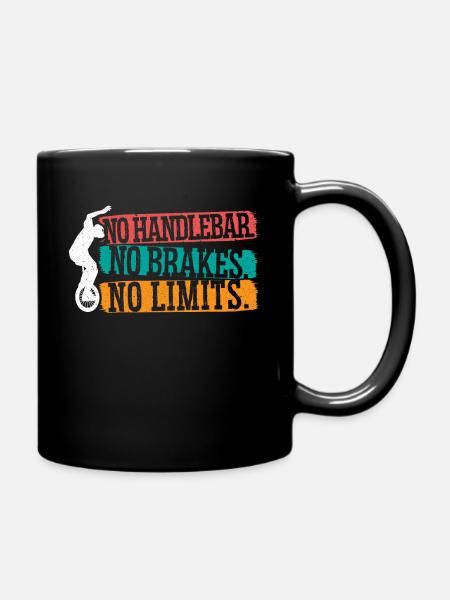 Einrad Einrad Balancieren Einrad Fahrrad - Tasse einfarbig - Schwarz