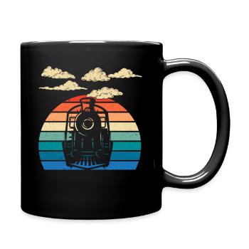 Locomotive de chemin de fer Mécanicien de chemin de fer Conducteur de train - Mug uni - noir - Droite