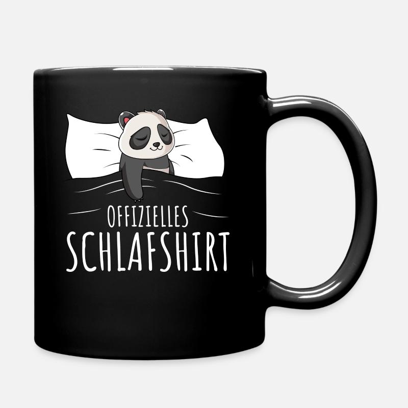 Offizielles Schlafshirt Panda - Tasse einfarbig - Schwarz