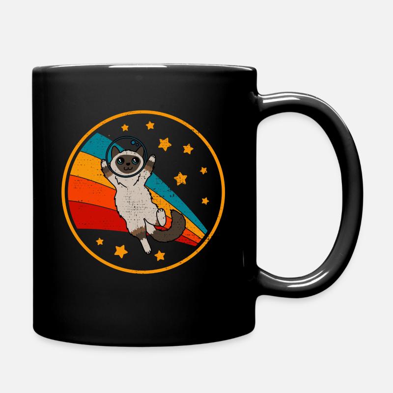 Birma Birma Katze Space Cat - Tasse einfarbig - Schwarz