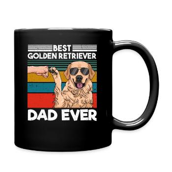 Meilleur père Golden Retriever de tous les temps - Mug uni - noir - Droite