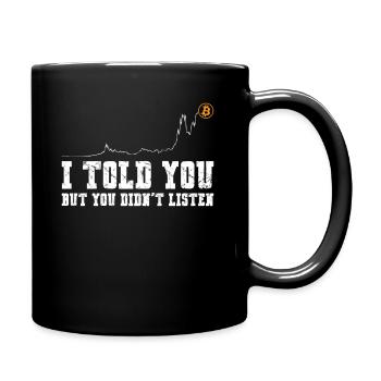 Bitcoin Crypto Chart je vous ai dit - Mug uni - noir - Droite