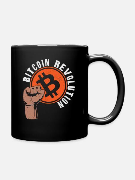 Bitcoin Crypto Revolution Fist - Tasse einfarbig - Schwarz