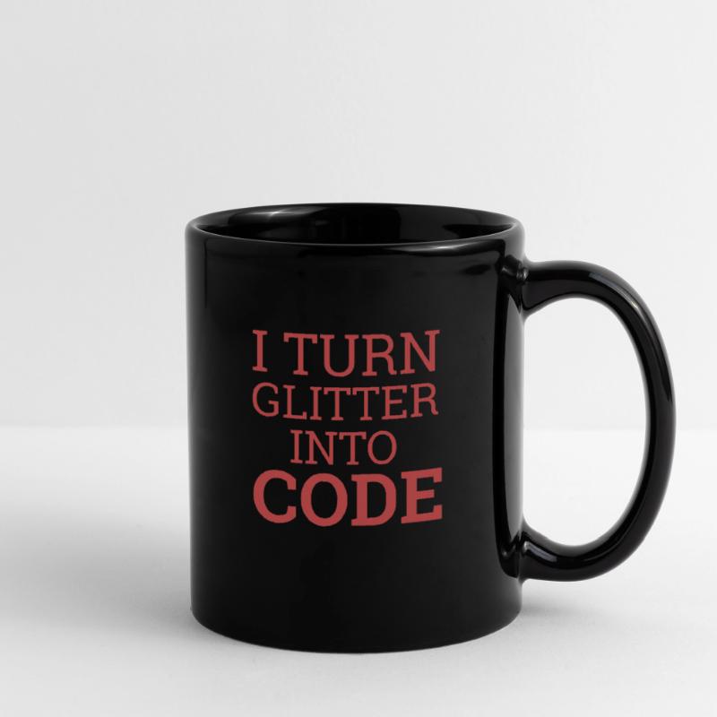 "Glitter Code | Programmierer" Tasse einfarbig