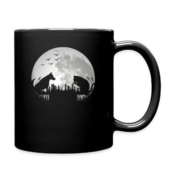 Chess Chess Player Chess Game Cat Dog - Full Colour Mug - black - Right
