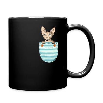 Süße Sphynx Katze Sphynx Katzenbesitzer - Tasse einfarbig - Schwarz - Rechts